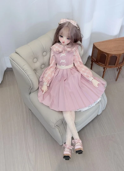 ドール用ソファー グレー イエロー ブラウン ダークグリーン  撮影道具 55-73サイズ人形用 BJDドール用