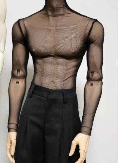 ドール用ハイネックインナー ブラック 75/77サイズ用 男の子用 球体関節人形用 bjd用