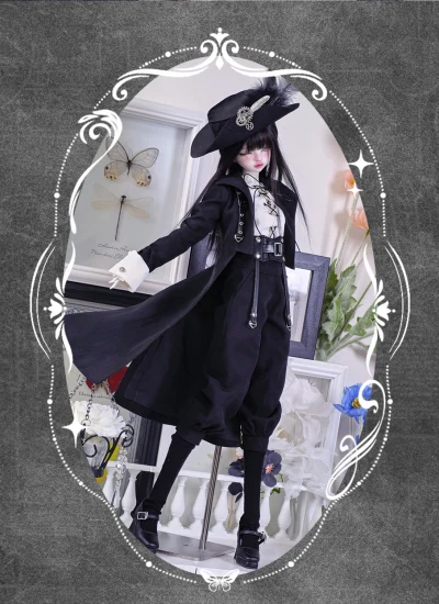 即納 BJDドール用服 衣装セット ブラウン【齿轮秘钥】 MSDサイズ人形用 男タイプ