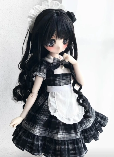 ドール用服 洋服セット ワンピース Lolita ブラック MSDサイズ人形用 BJD用