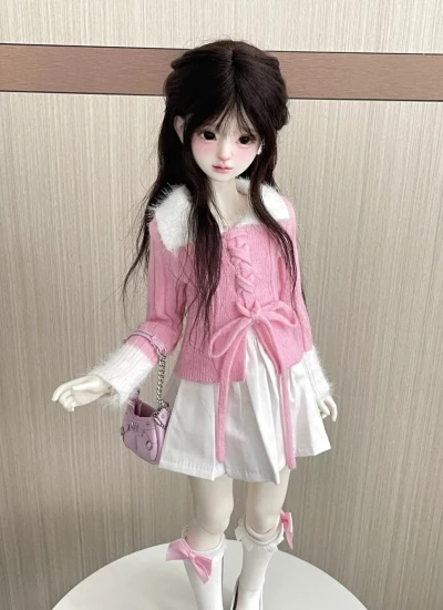 ドール用服 上着 スカート ピンク MSDサイズ人形用 BJD用