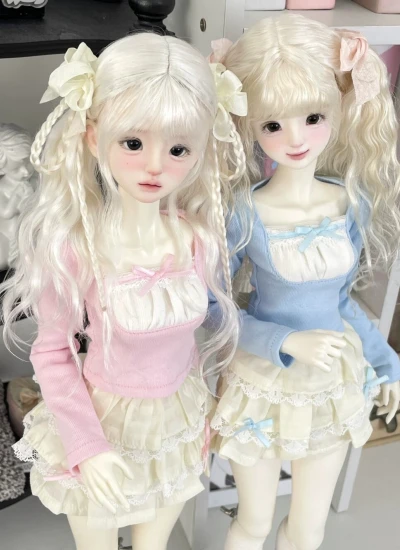 ドール用服 上着 スカート ピンク ブルー MSDサイズ人形用 BJD用