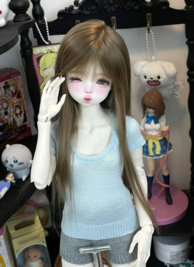 ドール用服 Tシャツ ホワイト ピンク ブルー パープル ベージュ グリーン MSD/SDサイズ人形用 BJD用