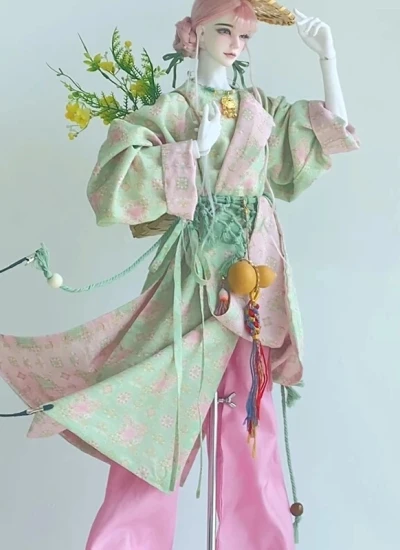 ドール用服 改良唐装 マッスルMSD/62女/70-73/75/77サイズ人形用 BJD用 【镜花缘*采荷】