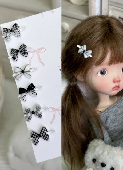 ドール用髪飾り ヘアピン 蝶結び  MSD/YOSD/Blythe/OB24サイズ人形通用 BJD用