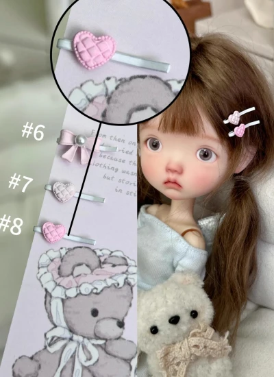 ドール用髪飾り ヘアピン 蝶結び  MSD/YOSD/Blythe/OB24サイズ人形通用 BJD用