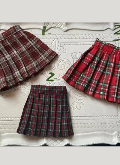 ドール用服 プリーツスカート レッド MSD/SD/AP/DD/SD16女の子用 球体関節人形用 BJD用