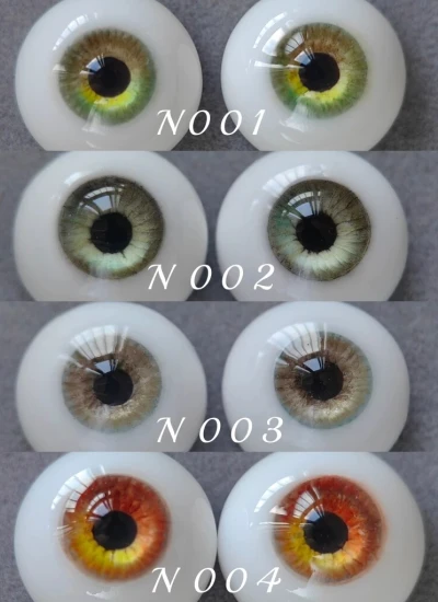 ドール用アイ 石膏アイ リアル風 グリーン/ブラウン/オレンジ 12mm/14mm/16mm/18mmサイズ人形用 BJD