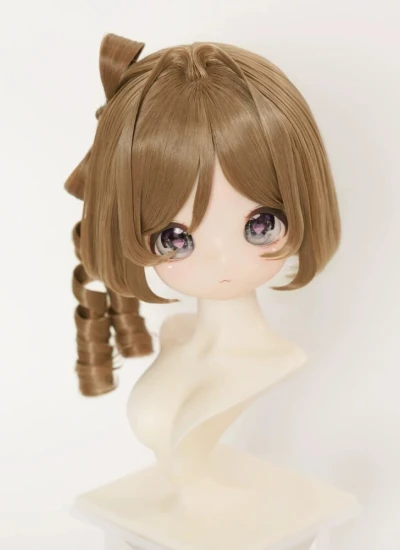 BJD ドール用ウィッグ ゴールド ホワイト ブラウン パープル ピンク グレー ブラックレッド  MSDサイズ人形用