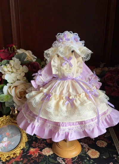 BJD Clothes Girl Lolita Dress Set for Blythe 15cm 1/6 1/4 1/3 Size Ball Jointed Doll
