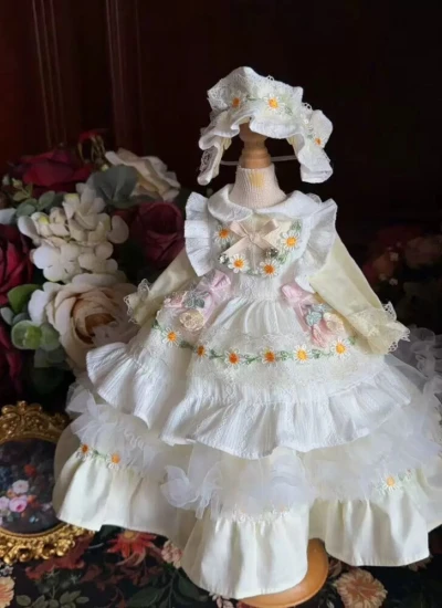 BJD Clothes Girl Lolita Dress Set for Blythe 15cm 1/6 1/4 1/3 Size Ball Jointed Doll