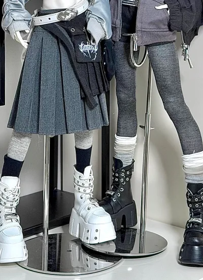 ドール用靴 天使祷告ブーツ シューズ ホワイト/ブラック 75cmサイズ 球体関節人形用 BJDDOLL