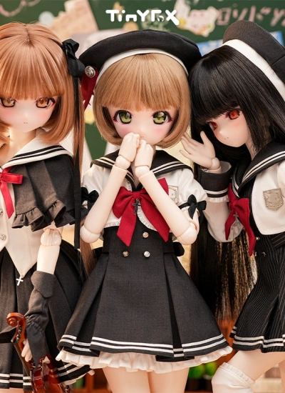 MJDドールフルセット 狐狐学院 音楽系少女 文学系少女 美術系少女 45.5cm/46.5cm 女の子 機械関節人形