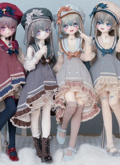 【期間限定】ドール用服 学園風 1/4サイズ人形用 女の子用 BJD用 【心動札記】
