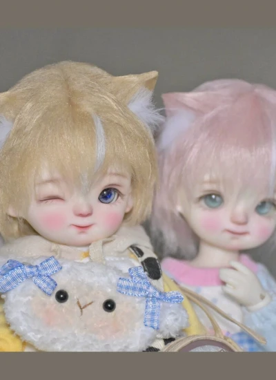 ドール用ウィッグ ゴールド ピンク ブラック ホワイト 1/12 1/8 1/6 MSD SDサイズ人形用 BJD MJD