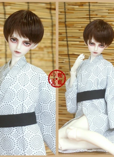 ドール服 浴衣 グレー YOSD/MSD/SD/68/70/75サイズ人形用 BJD用 球体関節人形用