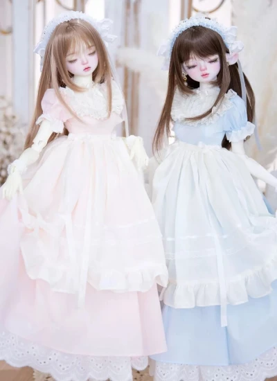ドール用ドレス 洋服セット「暮光女仆」MSDサイズ人形用 ピンク ブルー   女の子用 球体関節人形用 BJDDOLL