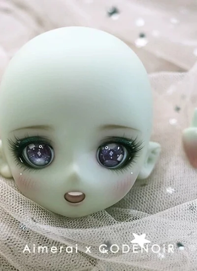 BJD Head Matcha - Choco Bunny Head for 1/4 Girl Ball-jointed Doll