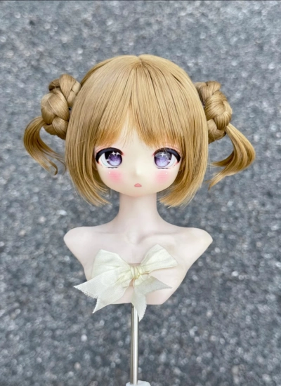 ドール用ウィッグ 071高温絲  ブラック ピンク グレー ブルー ブラウン パープル ゴールド イエロー ホワイト YOSD/MSD/SDサイズ用 BJD用