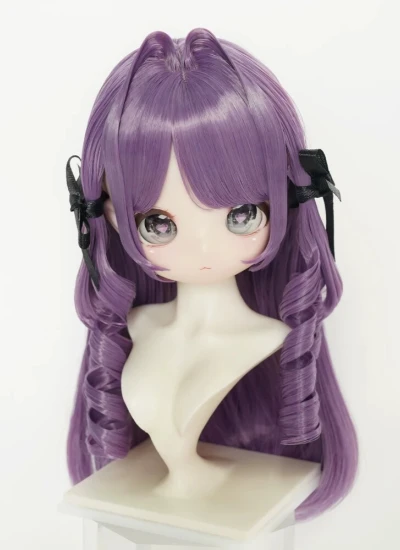 BJD ドール用ウィッグ ゴールド ホワイト ブラウン パープル ピンク グレー ブラック レッド SDサイズ人形用