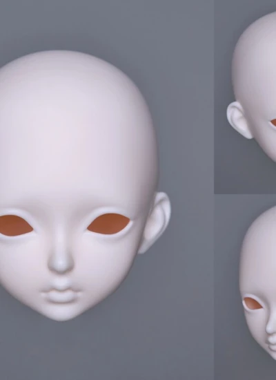 【期間限定】ドール用ヘッド【可露麗 カヌレ】ヘッド 1/4サイズ 球体関節人形用 BJD用