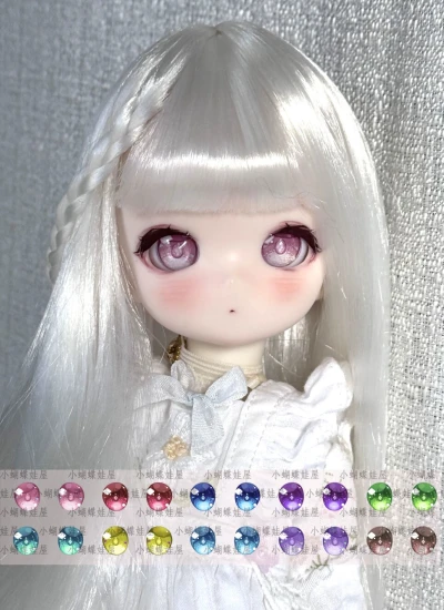 ドール用アイ マンガアイ 压眼 アクリルアイ 押し目『菱形』mdd/bjd/ob 二次元 アニメ風 10mm/11mm/12mm/14mm/16mm/18mm/20mm/22mm/24mm BJD/MJD用
