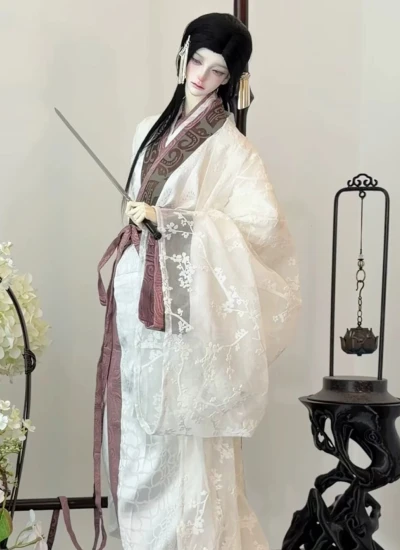 Chun Jian Ci BJD Clothes [Mei Shan Bai Chi] Warring States Robe for 70cm 75cm 77cm Size Ball-jointed Doll