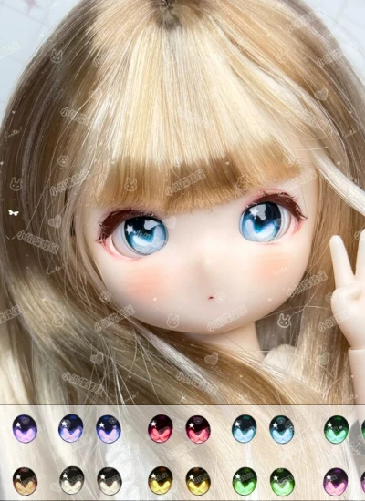 ドール用アイ マンガアイ 压眼 アクリルアイ 押し目『萤火蝶』mdd/bjd/ob 二次元 アニメ風 10mm/11mm/12mm/14mm/16mm/18mm/20mm/22mm/24mm BJD/MJD用