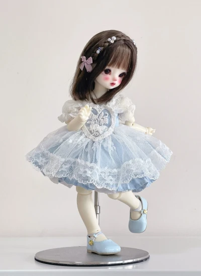 ドール用服 ワンピース ブルー 女の子用 YOSD人形用 球体関節人形用 BJD用
