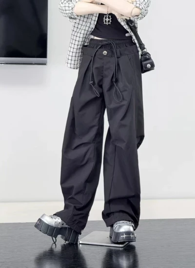 ドール用ズボン ワイドパラシュートパンツ ブラック グレー グリーン  73/75/77サイズ用 男の子用 球体関節人形用 bjd用