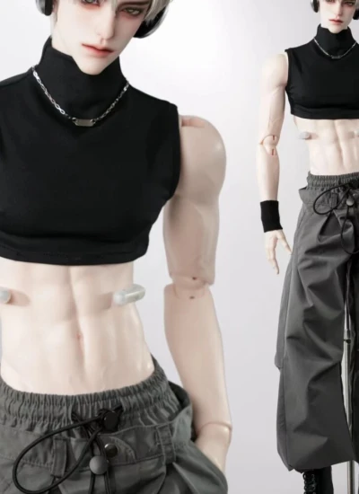 ドール用ズボン ワイドパラシュートパンツ ブラック グレー グリーン  73/75/77サイズ用 男の子用 球体関節人形用 bjd用