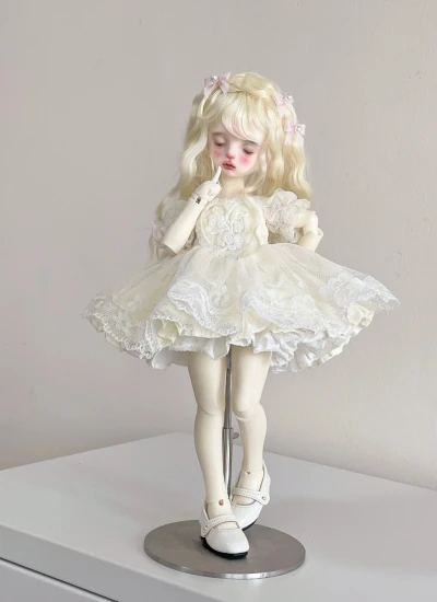 ドール用服 ワンピース イェロー 女の子用 YOSD人形用 球体関節人形用 BJD用