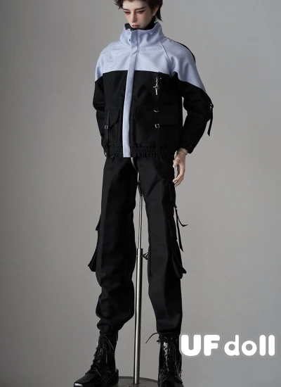 【期間限定】ドール用服 ブラック+ブルー 男の子用 73cmサイズ人形用 BJD用