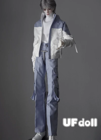 【期間限定】ドール用服 ホワイト+ブルー 男の子用 73cmサイズ人形用 BJD用