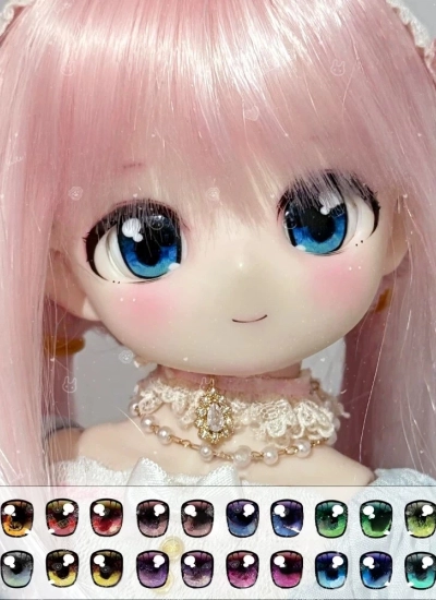 ドール用アイ マンガアイ 压眼 アクリルアイ 押し目『方方 ファンファン』mdd/bjd/ob 二次元 アニメ風 10mm/11mm/12mm/14mm/16mm/18mm/20mm/22mm/24mm BJD/MJD用