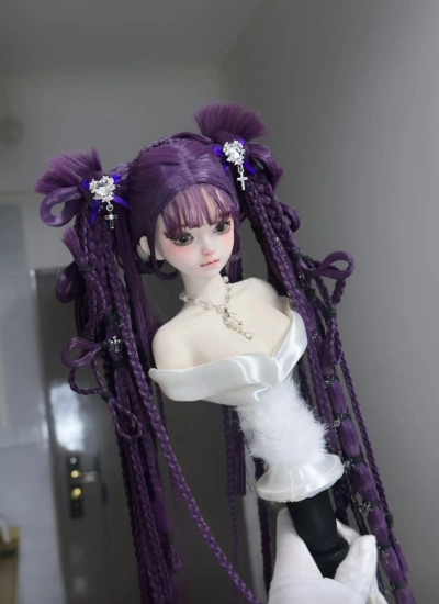 ドール用ウィッグ  パープル  YOSD/MSD/小顔SD/SDサイズ用 BJD用