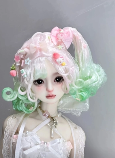 ドール用ウィッグ グラデーション ピンク YOSD/MSD/小顔SD/SDサイズ用 BJD用