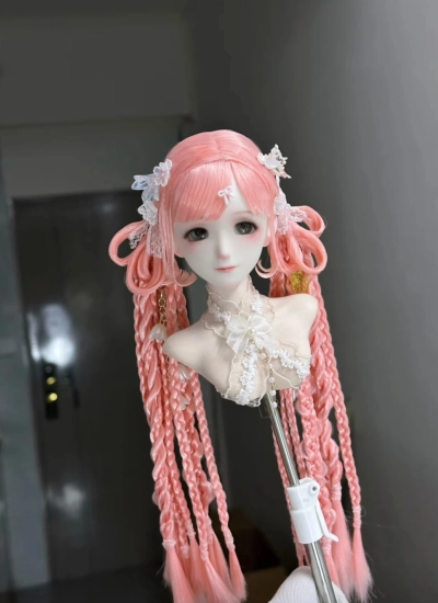 ドール用ウィッグ  ピンク  YOSD/MSD/小顔SD/SDサイズ用 BJD用
