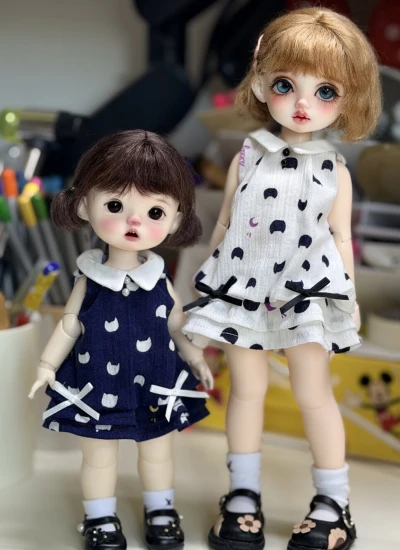 ドール用服 衣装セット ホワイト ネイビー MSD/1/5/YOSDサイズ人形用 BJDDOLL