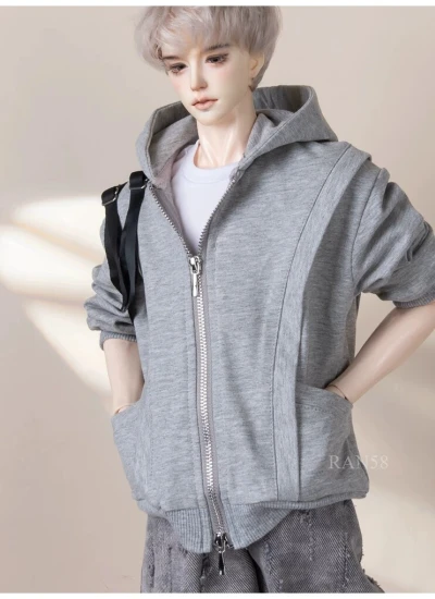ドール用服 上着 運動コート グレー MSD/マッスルSD/75/77サイズ BJD人形用