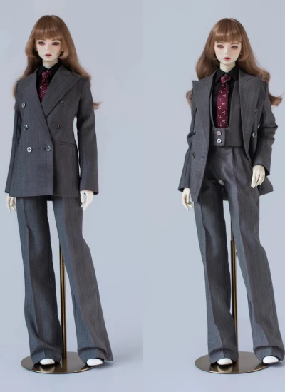 ドール用服 スーツ 上着 ズボン ダークグレー SDGR/68cm/71サイズ用 球体関節人形用 BJD用