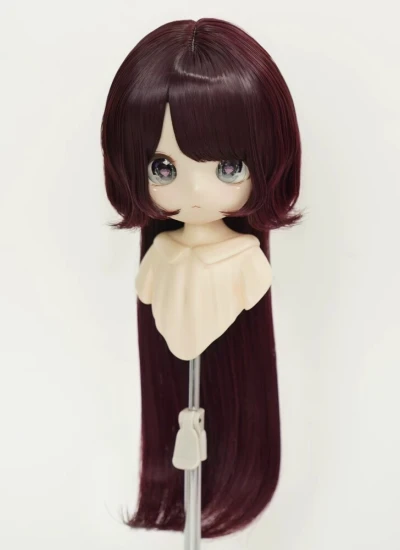 BJD ドール用ウィッグ ゴールド ゴールド レッド シルバー ホワイト ブラウン パープル ピンク ブラック ピンク SDサイズ人形用 弦月2.0