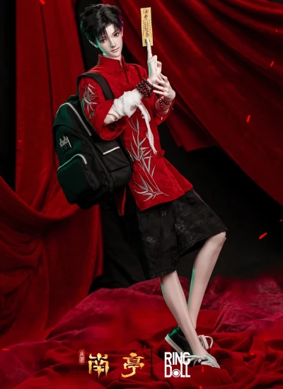 ドール用服 高影 新中式コスチューム 『谷囲南亭』太歳  レッド   男の子用 76cm用 球体関節人形用 BJD用
