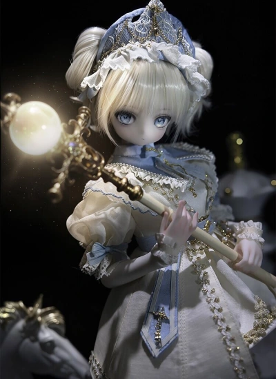 【期間限定】ドールフルセット 星棋双子・双生魔法使・艾洛Elo 綿綿体 女の子 42.6cm 球体関節人形 BJD