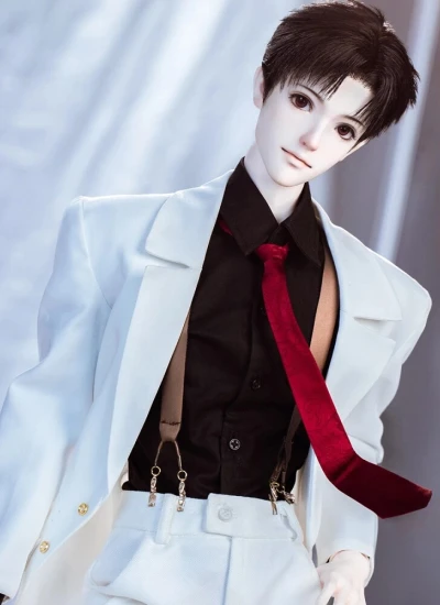 BJD Clothes Gao Ying White Suit Set Outfit for 74cm Size Ball-jointed Doll