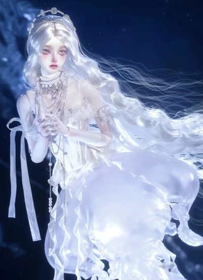 期間限定 ドール本体【水母 Jelly fish ・月汐 YUEXI】女の子 107cm 特体 1/4サイズ 球体関節人形用