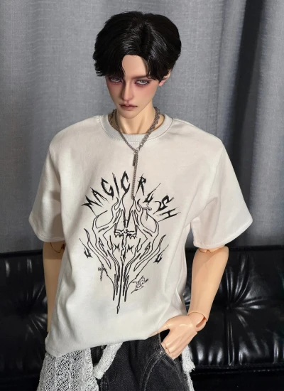 ドール用Tシャツのみ ホワイト ブラック MSD/68/70/73/75/77cmサイズ用 球体関節人形用 BJD用