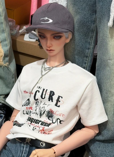 ドール用Tシャツのみ ホワイト MSD/68/70/73/75/77cmサイズ用 球体関節人形用 BJD用