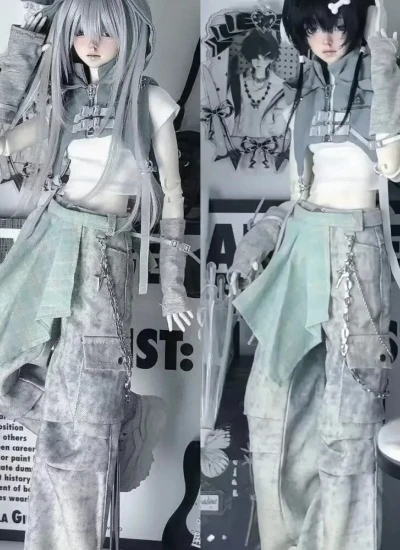 ドール用服 洋服セット グリーン  MSDサイズ人形通用 球体関節人形用 BJD