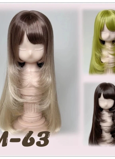 ドール用ウィッグ ロングヘアー【M-63】ハイレイヤーカット MSD/SDサイズ 女の子用 球体関節人形用 BJD